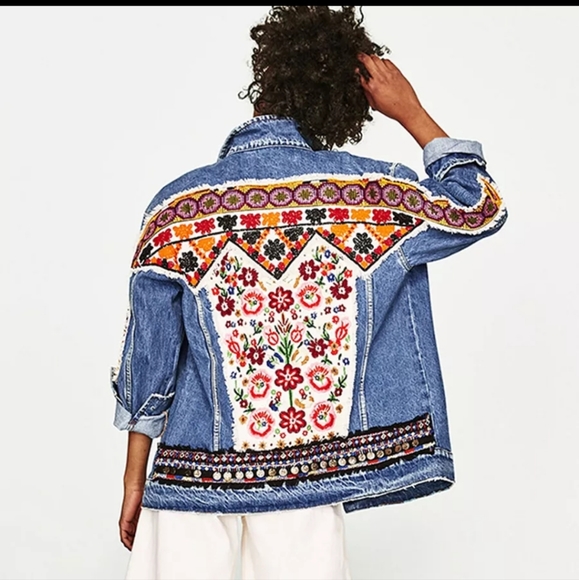 ♥️SOLD ❤️NWT Embroidered Denim Jacket - Picture 15 of 15